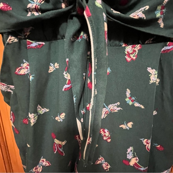 Matilda Jane Evergreen Dream Jumpsuit With Pockets Hummingbird Print NWOT Small - Picture 9 of 15
